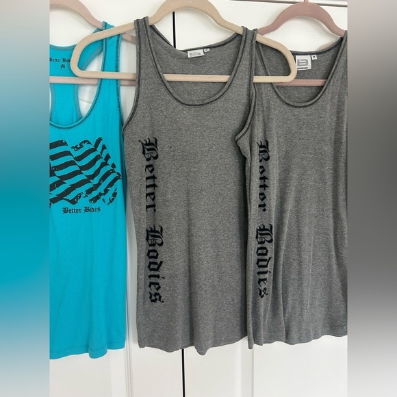 BETTER BODIES 5 Piece Teal and Gray Tank Tops Collection M - Picture 2 of 4